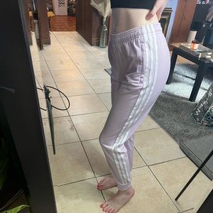 adidas light purple joggers